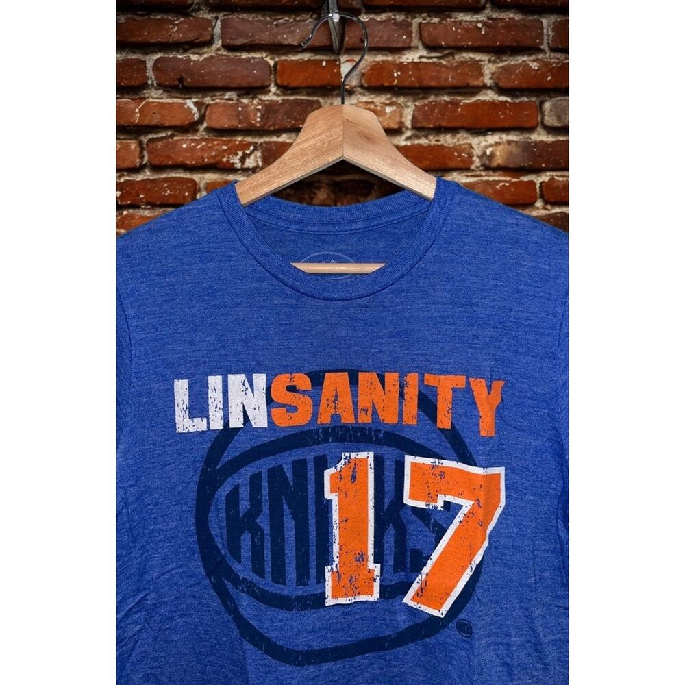 Jeremy Lin LINsanity New York Knicks Majestic Threads Tri Blend T Shirt Small - Picture 3 of 7